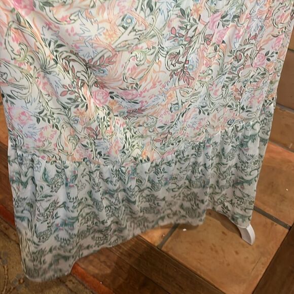 House Of Harlow 1960 x Revolve Tiered Ruffle Paisley Maxi Dress, size LARGE - Picture 10 of 14